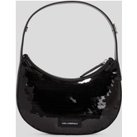 Karl Lagerfeld, K/soirée Schultertasche Mit Pailletten, Frau, Schwarze Verzierung, Größe: One size von Karl Lagerfeld