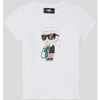 Karl Lagerfeld, K/varsity t-shirt Für Mädchen, unisex, Weiss, Größe: L10Y von Karl Lagerfeld