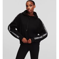 Karl Lagerfeld, Kapuzenpullover Mit Logoband, Frau, Schwarz, Größe: XS Karl Lagerfeld, Kapuzenpullover Mit Logoband, Frau, Schwarz, Größe: XS von Karl Lagerfeld