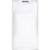 Karl Lagerfeld, Signature T-shirt Mit U-boot-ausschnitt Und Raffung, Frau, Weiss, Größe: XS Karl Lagerfeld, Signature T-shirt Mit U-boot-ausschnitt Und Raffung, Frau, Weiss, Größe: XS von Karl Lagerfeld