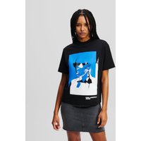 Karl Lagerfeld, T-shirt Mit Karl-print, Frau, Schwarz, Größe: XS von Karl Lagerfeld