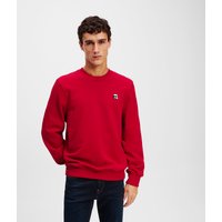 Karl Lagerfeld, Karl ikon Sweatshirt Mit Aufnäher, Mann, Scarl Sage, Größe: S von Karl Lagerfeld