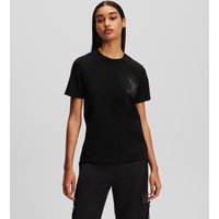Karl Lagerfeld, Kameo T-shirt Mit Strasssteinen, Frau, Schwarz, Größe: XS von Karl Lagerfeld