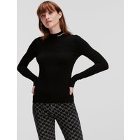Karl Lagerfeld, Logo Rollkragenpullover, Frau, Schwarz, Größe: XS Karl Lagerfeld, Logo Rollkragenpullover, Frau, Schwarz, Größe: XS von Karl Lagerfeld