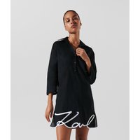 Karl Lagerfeld, Signature Strand-hemdkleid, Frau, Schwarz, Größe: XS Karl Lagerfeld, Signature Strand-hemdkleid, Frau, Schwarz, Größe: XS von Karl Lagerfeld