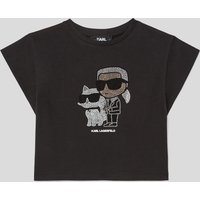 Karl Lagerfeld, Karl-&-choupette-t-shirt Für Mädchen, unisex, Schwarz, Größe: L2Y von Karl Lagerfeld