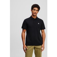 Karl Lagerfeld, Monogram Poloshirt, Mann, Schwarz, Größe: XS von Karl Lagerfeld