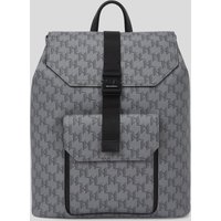 Karl Lagerfeld, Monogram Rucksack, Mann, Monogramm Asphalt, Größe: One size von Karl Lagerfeld