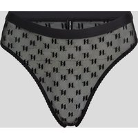 Karl Lagerfeld, Monogram Mittelhoher Mesh-slip, Frau, Schwarz, Größe: XS Karl Lagerfeld, Monogram Mittelhoher Mesh-slip, Frau, Schwarz, Größe: XS von Karl Lagerfeld