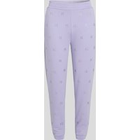 Karl Lagerfeld, Monogram Trainingshose Mit Strassbesatz, Frau, Süßes Lavendel, Größe: XS Karl Lagerfeld, Monogram Trainingshose Mit Strassbesatz, Frau, Süßes Lavendel, Größe: XS von Karl Lagerfeld
