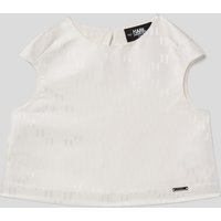 Karl Lagerfeld, Kl monogram-top Für Mädchen, unisex, Off White, Größe: L10Y von Karl Lagerfeld