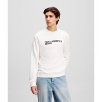 Karl Lagerfeld, Sweatshirt Mit Logo, Mann, Weiss, Größe: XS von Karl Lagerfeld