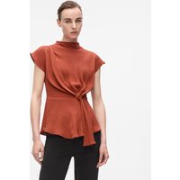 Karl Lagerfeld, Kurzärmelige Bluse Zum Knoten, Frau, Zinnober, Größe: 34 Karl Lagerfeld, Kurzärmelige Bluse Zum Knoten, Frau, Zinnober, Größe: 34 von Karl Lagerfeld