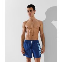 Karl Lagerfeld, Kurze Board-shorts Mit Logo, Mann, Dämmerungsblau, Größe: XS von Karl Lagerfeld