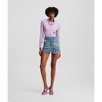 Karl Lagerfeld, Minirock Aus Denim Im Utility-stil, Frau, Getöntes Visual Washed Blue, Größe: M von Karl Lagerfeld