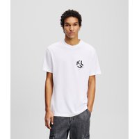 Karl Lagerfeld, Monogram T-shirt, Mann, Weiss, Größe: XS von Karl Lagerfeld