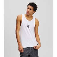 Karl Lagerfeld, Monogram Tanktop, Mann, Weiss, Größe: XS von Karl Lagerfeld