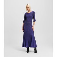Karl Lagerfeld, Plissiertes Strickkleid Aus Metallic, Frau, Tiefes Violett, Größe: XS Karl Lagerfeld, Plissiertes Strickkleid Aus Metallic, Frau, Tiefes Violett, Größe: XS von Karl Lagerfeld