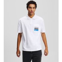 Karl Lagerfeld, Polohemd Mit Verblassendem Box-logo, Mann, Weiss, Größe: XS Karl Lagerfeld, Polohemd Mit Verblassendem Box-logo, Mann, Weiss, Größe: XS von Karl Lagerfeld