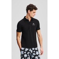 Karl Lagerfeld, Poloshirt Mit Blumenprint, Mann, Schwarz, Größe: XS von Karl Lagerfeld