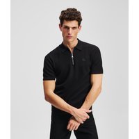 Karl Lagerfeld, Poloshirt Mit Reissverschluss, Mann, Schwarz, Größe: XS Karl Lagerfeld, Poloshirt Mit Reissverschluss, Mann, Schwarz, Größe: XS von Karl Lagerfeld
