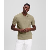 Karl Lagerfeld, Poloshirt Mit Reissverschluss, Mann, Twill, Größe: XS von Karl Lagerfeld