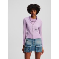 Karl Lagerfeld, Pullover Mit Reissverschluss Im Utility-stil, Frau, Lavendula, Größe: XS von Karl Lagerfeld