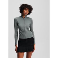 Karl Lagerfeld, Pullover Mit Reissverschluss Im Utility-stil, Frau, Monument, Größe: XS Karl Lagerfeld, Pullover Mit Reissverschluss Im Utility-stil, Frau, Monument, Größe: XS von Karl Lagerfeld