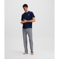 Karl Lagerfeld, Pyjama-set Mit Ikon Streifen, Mann, Schwarz-Iris-Weiß-Streifen, Größe: L von Karl Lagerfeld