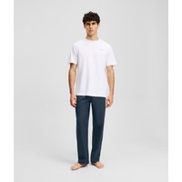 Karl Lagerfeld, Pyjama-set Mit Logo, Mann, Weiß-Marine de minuit, Größe: XS von Karl Lagerfeld