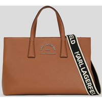 Karl Lagerfeld, Rue St-guillaume Metall-satchel-bag, Frau, Dunkles Tan, Größe: One size von Karl Lagerfeld