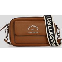 Karl Lagerfeld, Rue St-guillaume Metall-umhängetasche, Frau, Dunkles Tan, Größe: One size von Karl Lagerfeld