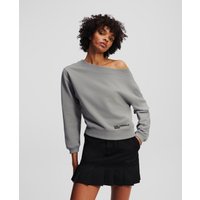Karl Lagerfeld, Schulterfreies Sweatshirt, Frau, Monument, Größe: XS Karl Lagerfeld, Schulterfreies Sweatshirt, Frau, Monument, Größe: XS von Karl Lagerfeld