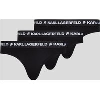 Karl Lagerfeld, Slips Mit Logo – 3er-set, Frau, Schwarz, Größe: XS Karl Lagerfeld, Slips Mit Logo – 3er-set, Frau, Schwarz, Größe: XS von Karl Lagerfeld