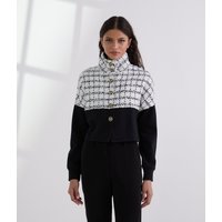 Karl Lagerfeld, Sweatjacke Aus Bouclé, Frau, Schwarz, Größe: XS von Karl Lagerfeld