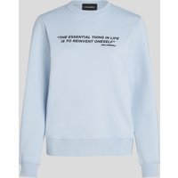 Karl Lagerfeld, Sweatshirt Mit Karl-zitat, Frau, Kentucky Blau, Größe: XS Karl Lagerfeld, Sweatshirt Mit Karl-zitat, Frau, Kentucky Blau, Größe: XS von Karl Lagerfeld