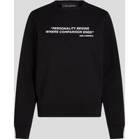 Karl Lagerfeld, Sweatshirt Mit Karl-zitat, Frau, Schwarz, Größe: XS Karl Lagerfeld, Sweatshirt Mit Karl-zitat, Frau, Schwarz, Größe: XS von Karl Lagerfeld