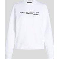 Karl Lagerfeld, Sweatshirt Mit Karl-zitat, Frau, Weiss, Größe: XS Karl Lagerfeld, Sweatshirt Mit Karl-zitat, Frau, Weiss, Größe: XS von Karl Lagerfeld