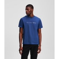 Karl Lagerfeld, T-shirt Mit Logo, Mann, Dämmerungsblau, Größe: XS von Karl Lagerfeld