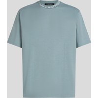 Karl Lagerfeld, T-shirt Mit Logo, Mann, Schiefer, Größe: XS von Karl Lagerfeld