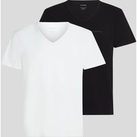 Karl Lagerfeld, T-shirt Mit Logo Und V-ausschnitt – 2-pack, Mann, Weiss/Schwarz, Größe: XS Karl Lagerfeld, T-shirt Mit Logo Und V-ausschnitt – 2-pack, Mann, Weiss/Schwarz, Größe: XS von Karl Lagerfeld