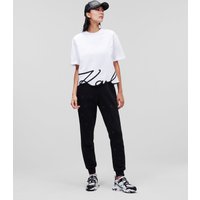 Karl Lagerfeld, T-shirt Mit Signatur-saum, Frau, Weiss, Größe: XS Karl Lagerfeld, T-shirt Mit Signatur-saum, Frau, Weiss, Größe: XS von Karl Lagerfeld