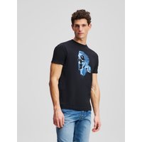 Karl Lagerfeld, T-shirt Mit Karl-stickerei, Mann, Marineblau, Größe: XS von Karl Lagerfeld