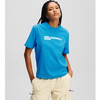 Karl Lagerfeld, T-shirt Mit Logo, Frau, Fröhlich, Größe: XS von Karl Lagerfeld