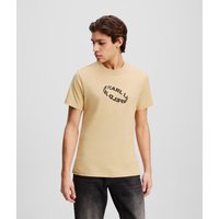 Karl Lagerfeld, T-shirt Mit Ring-logo, Mann, Croissant, Größe: XS Karl Lagerfeld, T-shirt Mit Ring-logo, Mann, Croissant, Größe: XS von Karl Lagerfeld