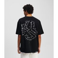 Karl Lagerfeld, T-shirt Mit Shibori-monogram, Mann, Schwarz, Größe: XS Karl Lagerfeld, T-shirt Mit Shibori-monogram, Mann, Schwarz, Größe: XS von Karl Lagerfeld