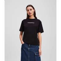 Karl Lagerfeld, T-shirt Mit Verschwommenem Logo, Frau, Schwarz, Größe: XS Karl Lagerfeld, T-shirt Mit Verschwommenem Logo, Frau, Schwarz, Größe: XS von Karl Lagerfeld