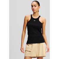 Karl Lagerfeld, Tanktop Mit Autogramm, Frau, Schwarz, Größe: XS von Karl Lagerfeld