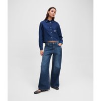 Karl Lagerfeld, Tief Sitzende Jeans Mit Weitem Bein, Frau, Tinted Washed Blue, Größe: 31 Karl Lagerfeld, Tief Sitzende Jeans Mit Weitem Bein, Frau, Tinted Washed Blue, Größe: 31 von Karl Lagerfeld