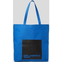 Karl Lagerfeld, Klj-logo-aufnäher Tote-bag Aus Canvas, Frau, KLJ BLUE, Größe: X00 von Karl Lagerfeld